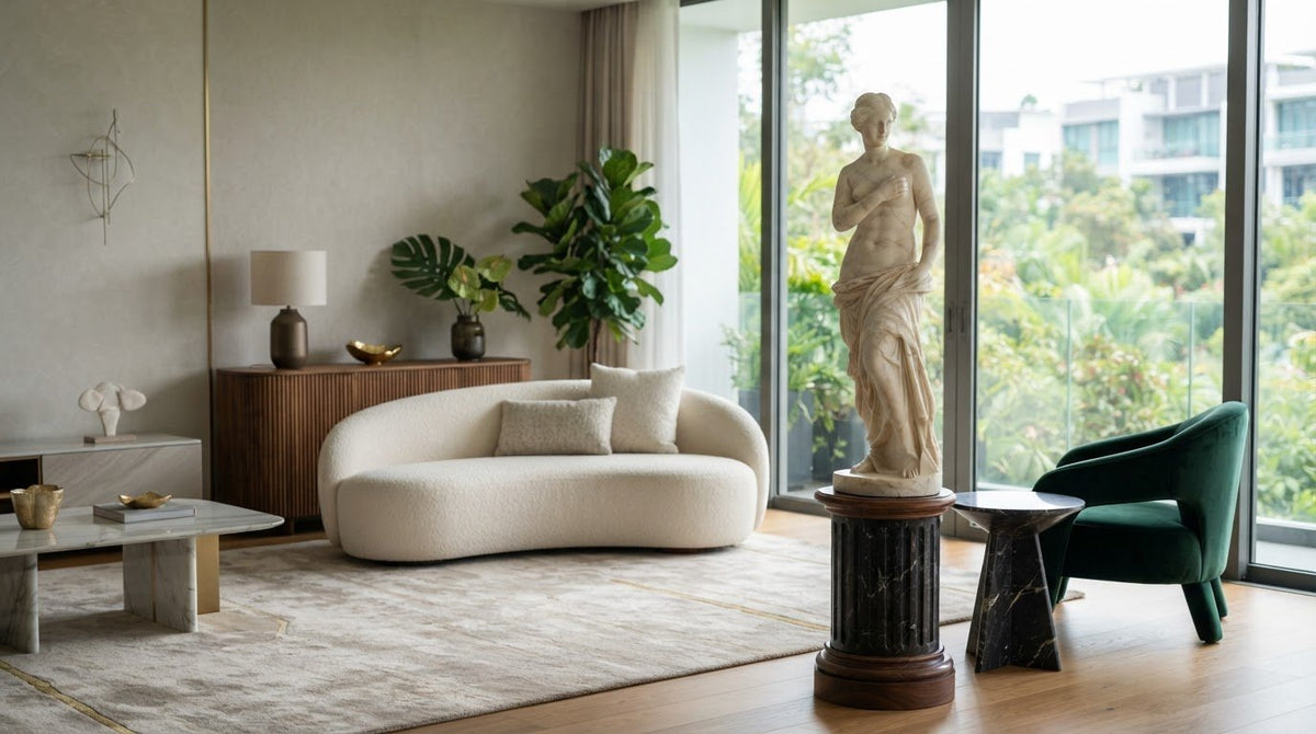 Choosing and Styling Marble Statues for Your Living Room