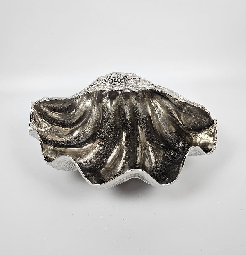 EHAIKA Sea Shell Wine Chiller / Sashimi Serving Platter  - Dinner Party, Artisanal Aluminium Dinning Tableware