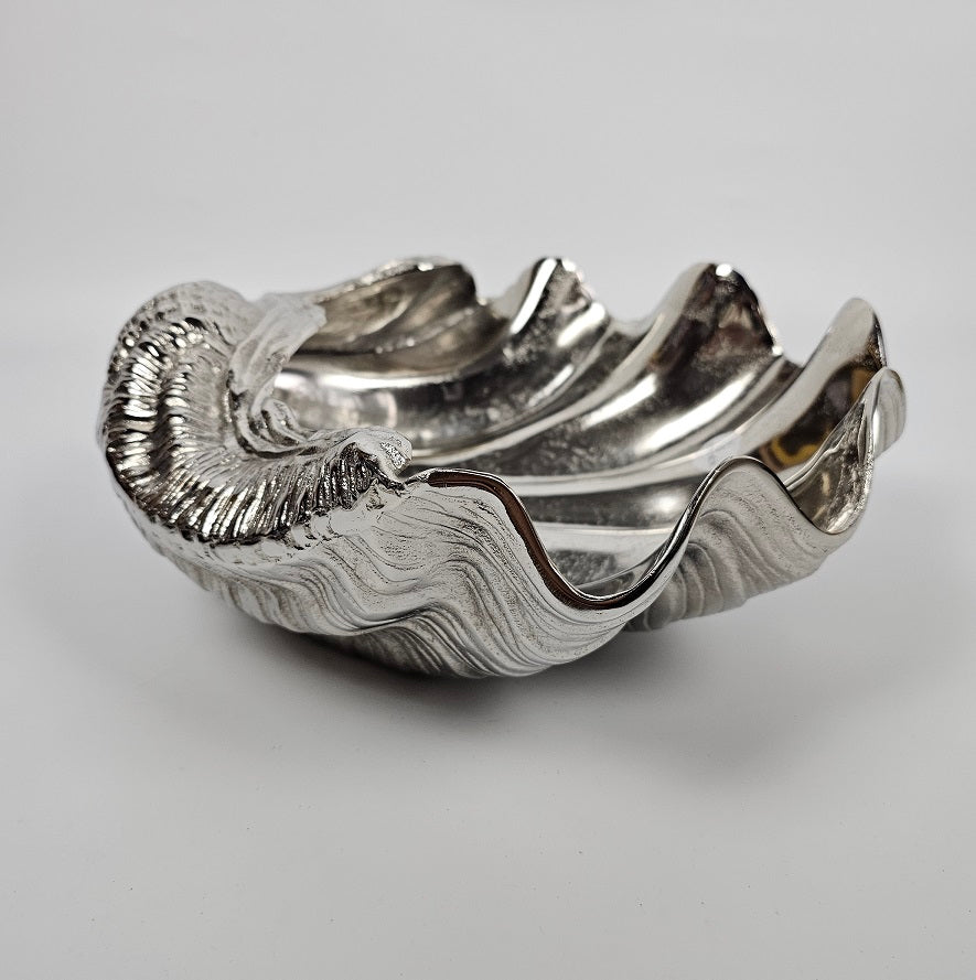 EHAIKA Sea Shell Wine Chiller / Sashimi Serving Platter  - Dinner Party, Artisanal Aluminium Dinning Tableware