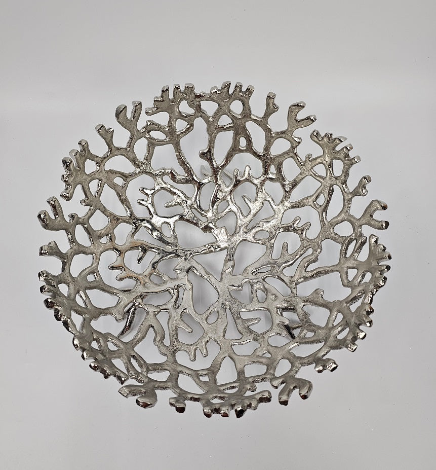 EHAIKA Sea Coral Design Large Opening Fruit Bowl - Dinner Party, Aluminium Dinning Tableware