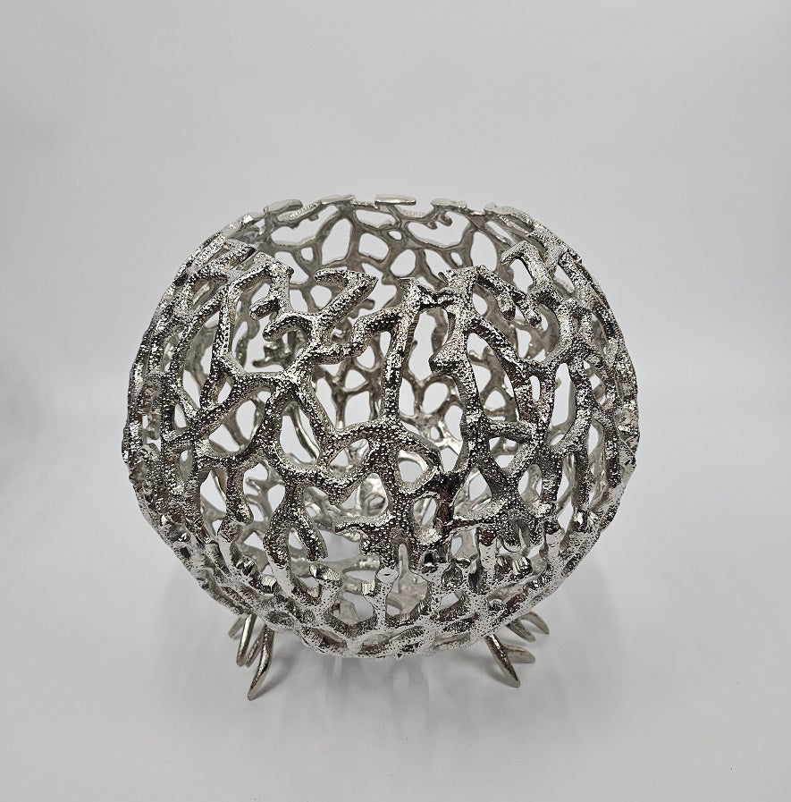 EHAIKA Sea Coral Design Small Opening Fruit Bowl - Dinner Party, Aluminium Dinning Tableware