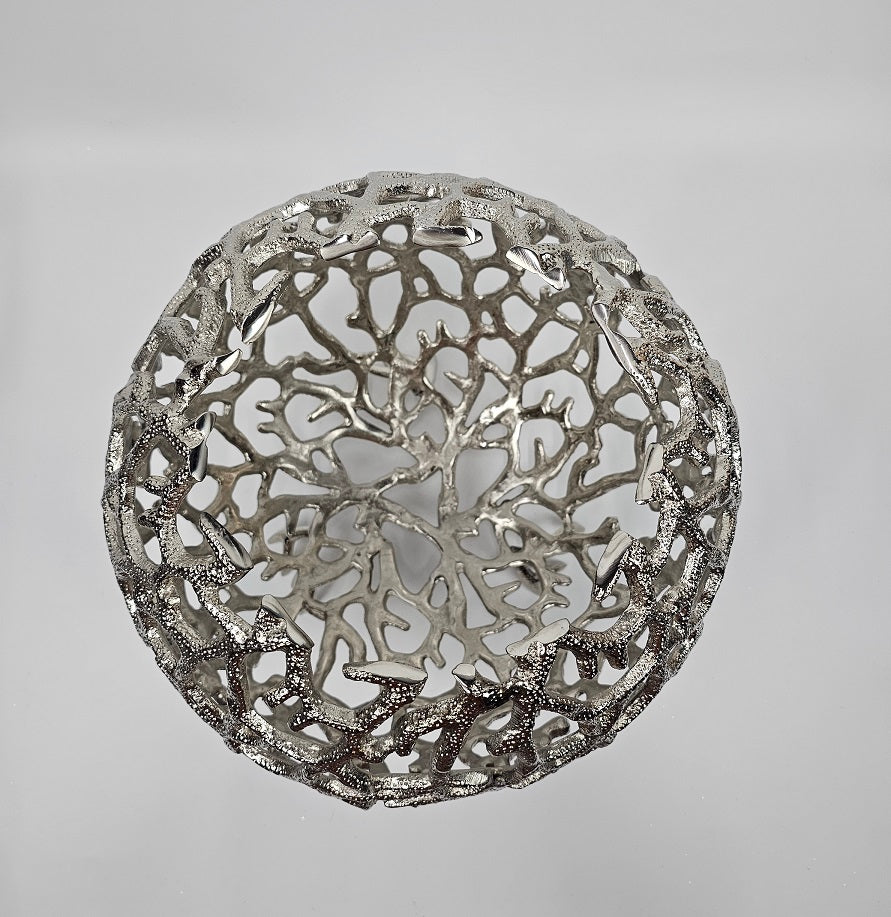 EHAIKA Sea Coral Design Small Opening Fruit Bowl - Dinner Party, Aluminium Dinning Tableware