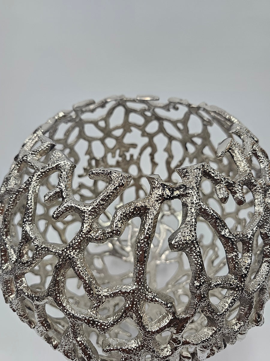 EHAIKA Sea Coral Design Small Opening Fruit Bowl - Dinner Party, Aluminium Dinning Tableware