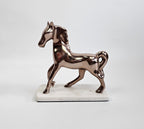 EHAIKA Golden Aluminium Horse With Marble Base – Table Top Chinese Zodiac Year 2026 Lucky Animal