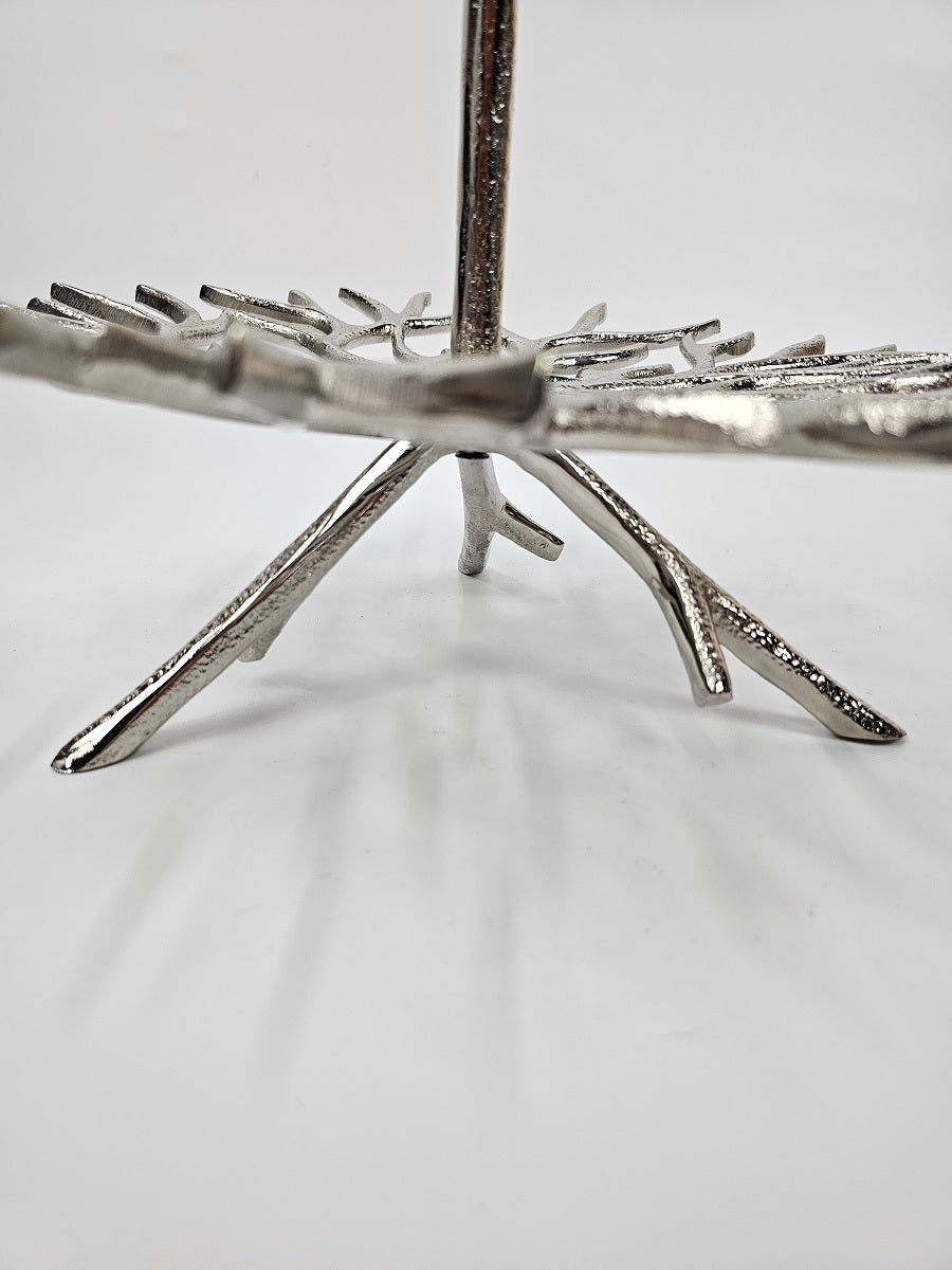 EHAIKA Sea Coral 2 Tier Snack /Cake Server Stand - Aluminium Decorative Dinning Tableware