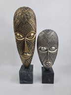 EHAIKA Tribal Mask Set - Aluminium Sculpture With Natural Marble Base – Home Office Table-top Elegance Design Decoration (Copy)