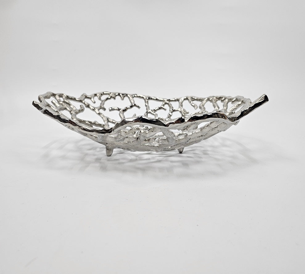 EHAIKA Sea Coral Design Fruit / Cake Serving Plate - Dinner Party, Aluminium Dinning Tableware