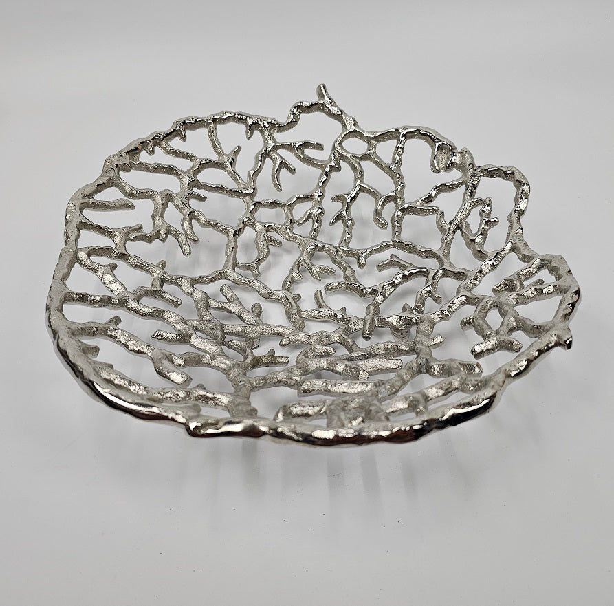 EHAIKA Sea Coral Design Fruit / Cake Serving Plate - Dinner Party, Aluminium Dinning Tableware