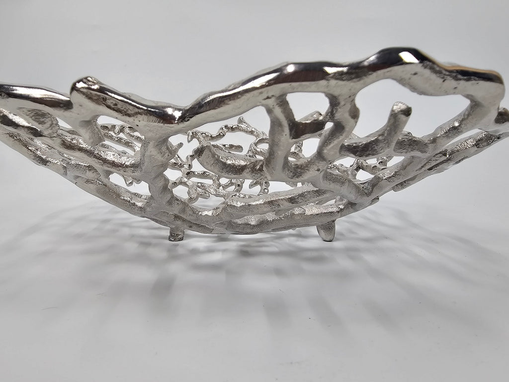 EHAIKA Sea Coral Design Fruit / Cake Serving Plate - Dinner Party, Aluminium Dinning Tableware