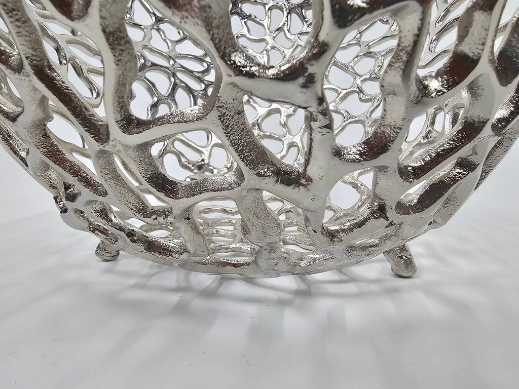 EHAIKA Sea Coral Fruits Basket Bowl (Extra Large) - Aluminium Decorative Dinning Tableware