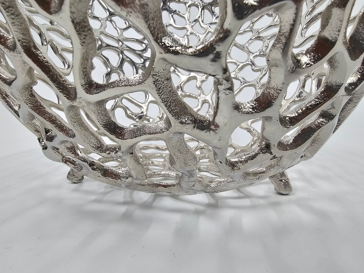 EHAIKA Sea Coral Fruits Basket Bowl (Extra Large) - Aluminium Decorative Dinning Tableware