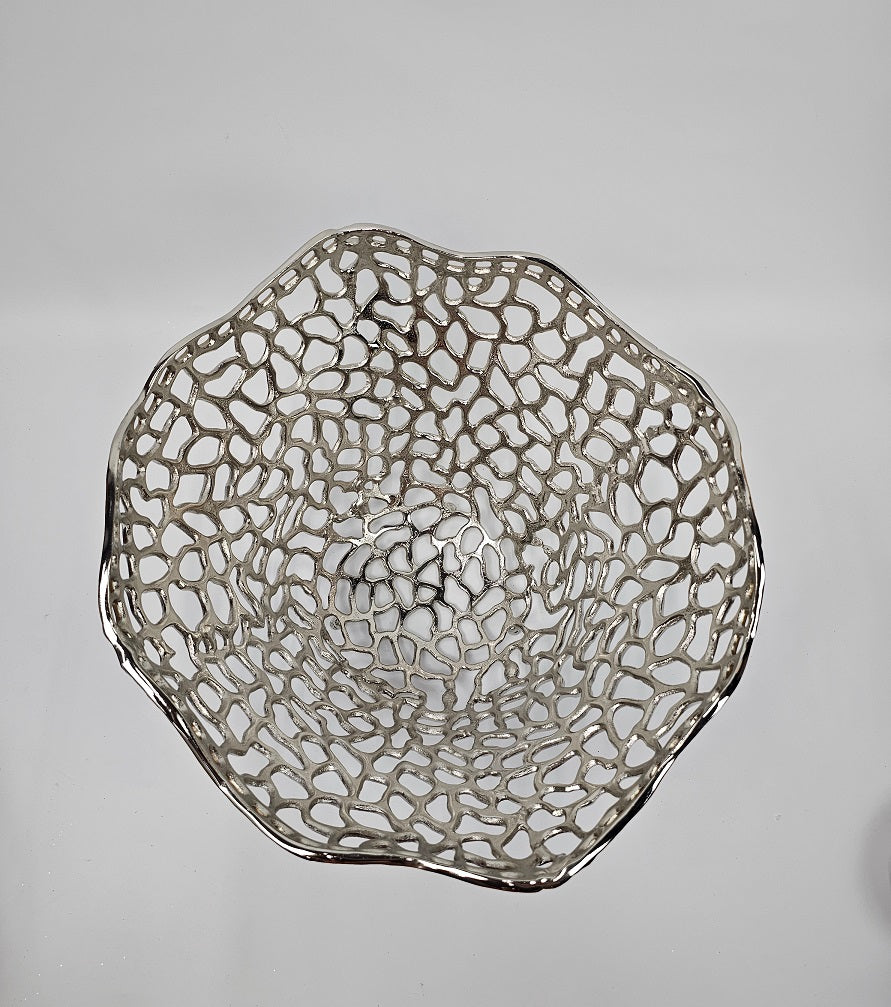 EHAIKA Sea Coral Fruits Basket Bowl (Extra Large) - Aluminium Decorative Dinning Tableware