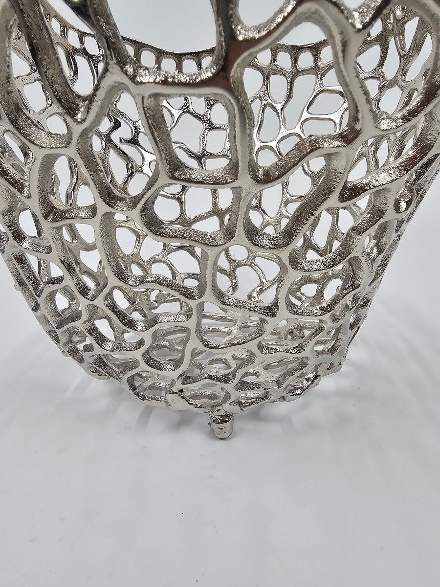 EHAIKA Sea Coral Fruits Basket Bowl (Large) - Aluminium Decorative Dinning Tableware