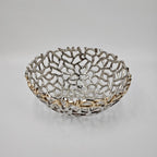 EHAIKA Sea Coral Fruits Basket Bowl (Medium) - Aluminium Decorative Dinning Tableware