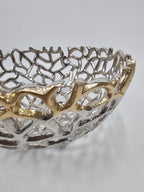 EHAIKA Sea Coral Fruits Basket Bowl (Medium) - Aluminium Decorative Dinning Tableware