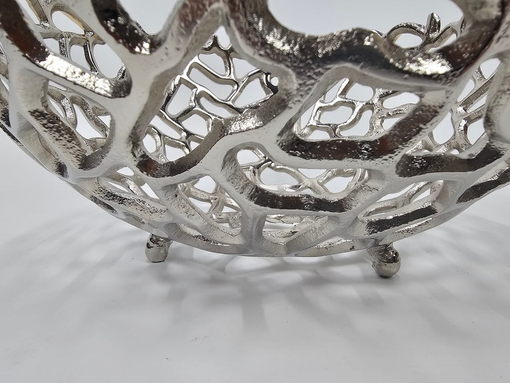 EHAIKA Sea Coral Fruits Basket Bowl (Medium) - Aluminium Decorative Dinning Tableware