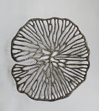 EHAIKA Wall Decoration Art (Large) - Aluminum Gilded Lily Pad – Dual Tone Gold & Bronze Finished