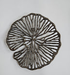 EHAIKA Wall Decoration Art (Small) - Aluminum Gilded Lily Pad – Dual Tone Gold & Bronze Finished