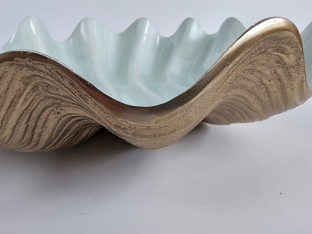 EHAIKA Sea Shell fruits Bowl / Sashimi Platter Server - Aluminium Decorative Home Dinning Tableware