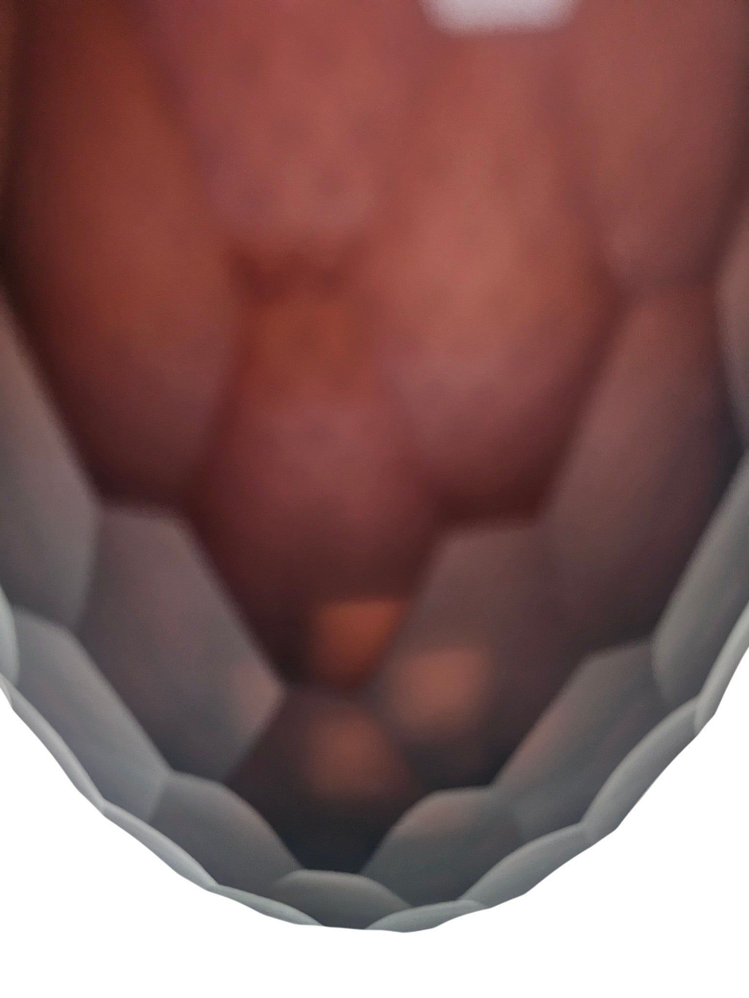 EHAIKA Glass Flower Vase With Gulla Cut Patterned - Burgundy Color