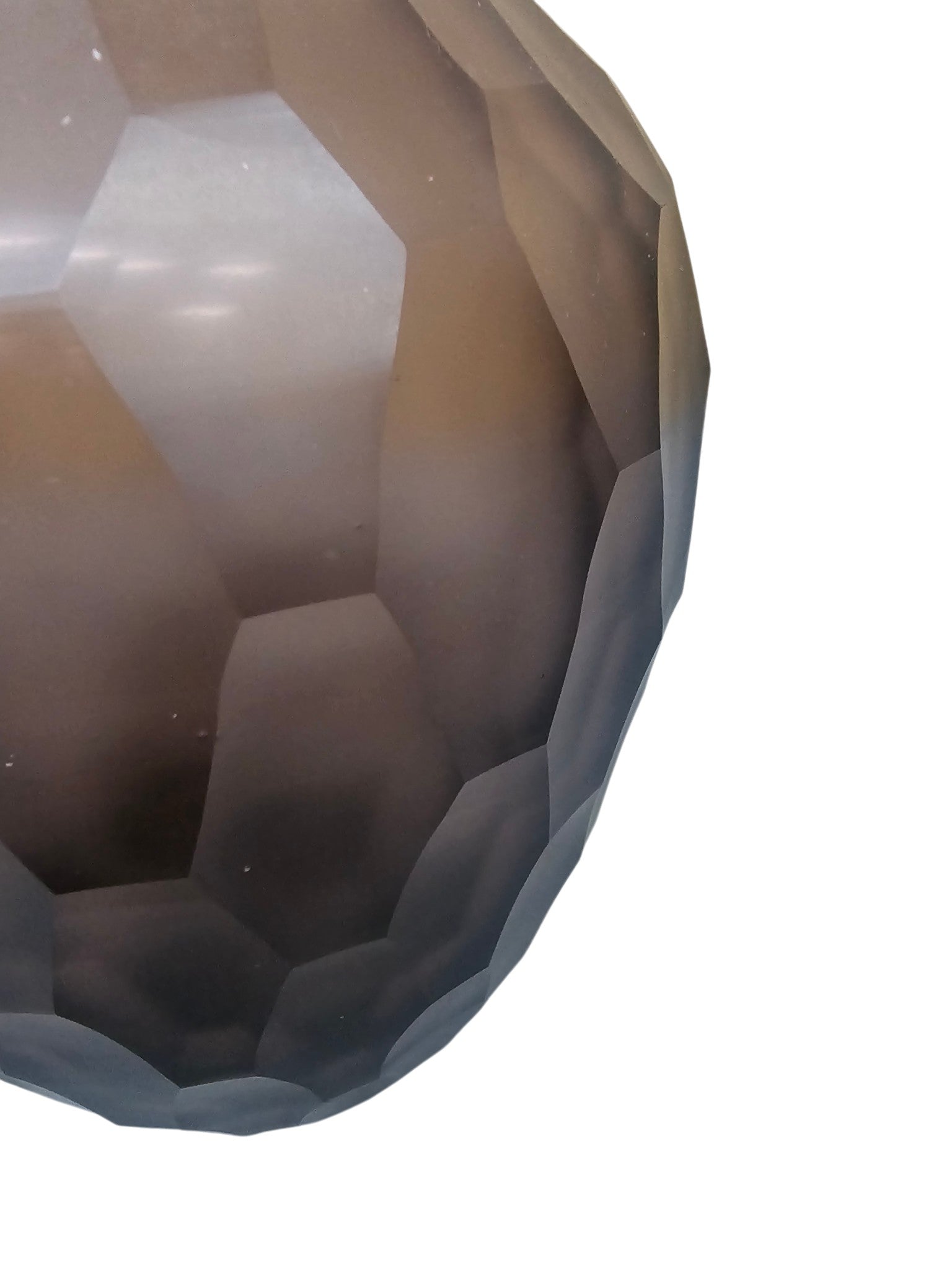 EHAIKA Glass Flower Vase With Gulla Cut Patterned - Burgundy Color (Small)