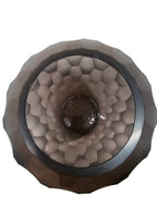 EHAIKA Glass Flower Vase With Gulla Cut Patterned - Burgundy Color (Small)
