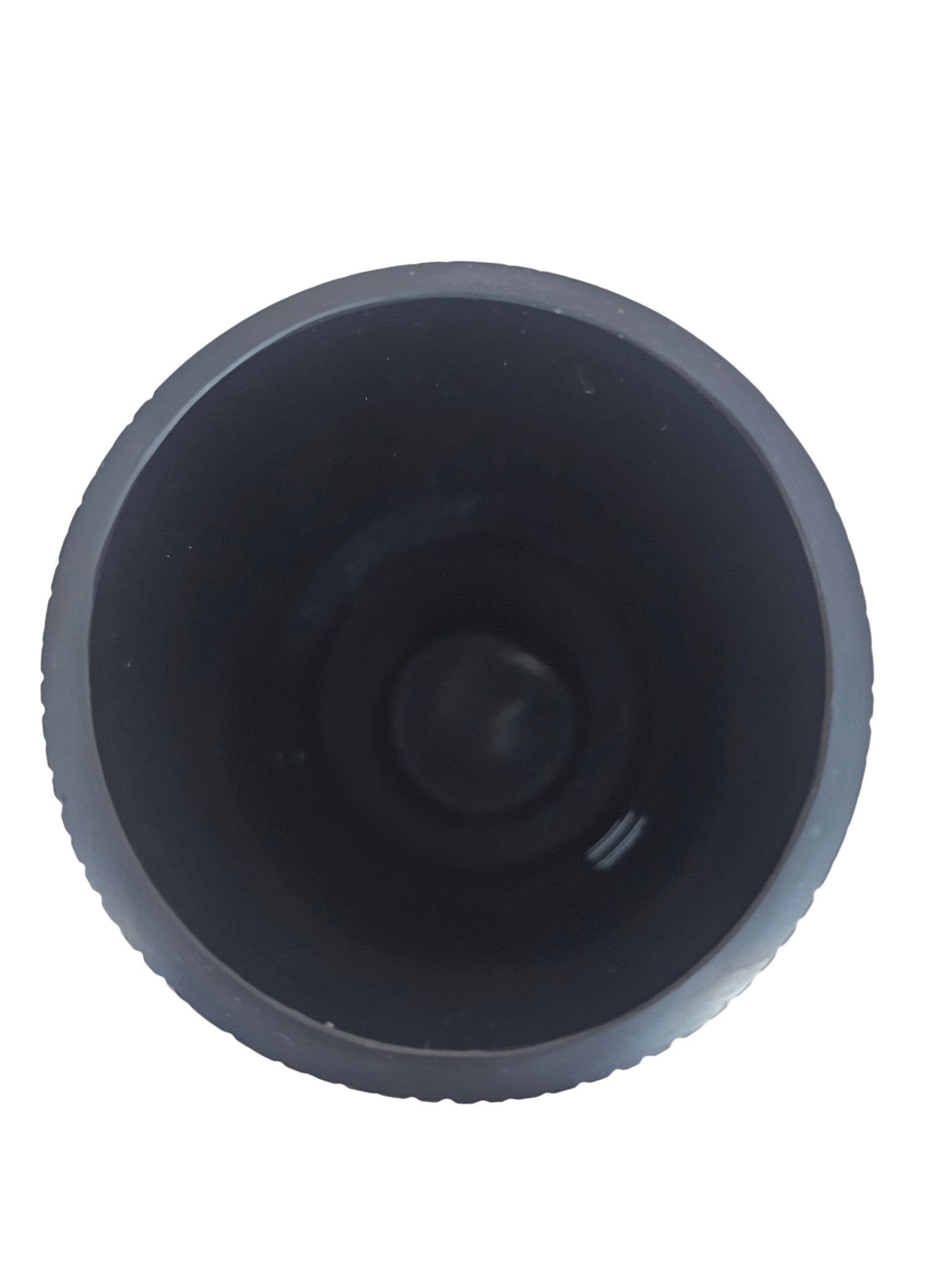 EHAIKA Glass Flower Vase With Checkered Cut Patterned Mushroom Designed – Black Colour (Small)