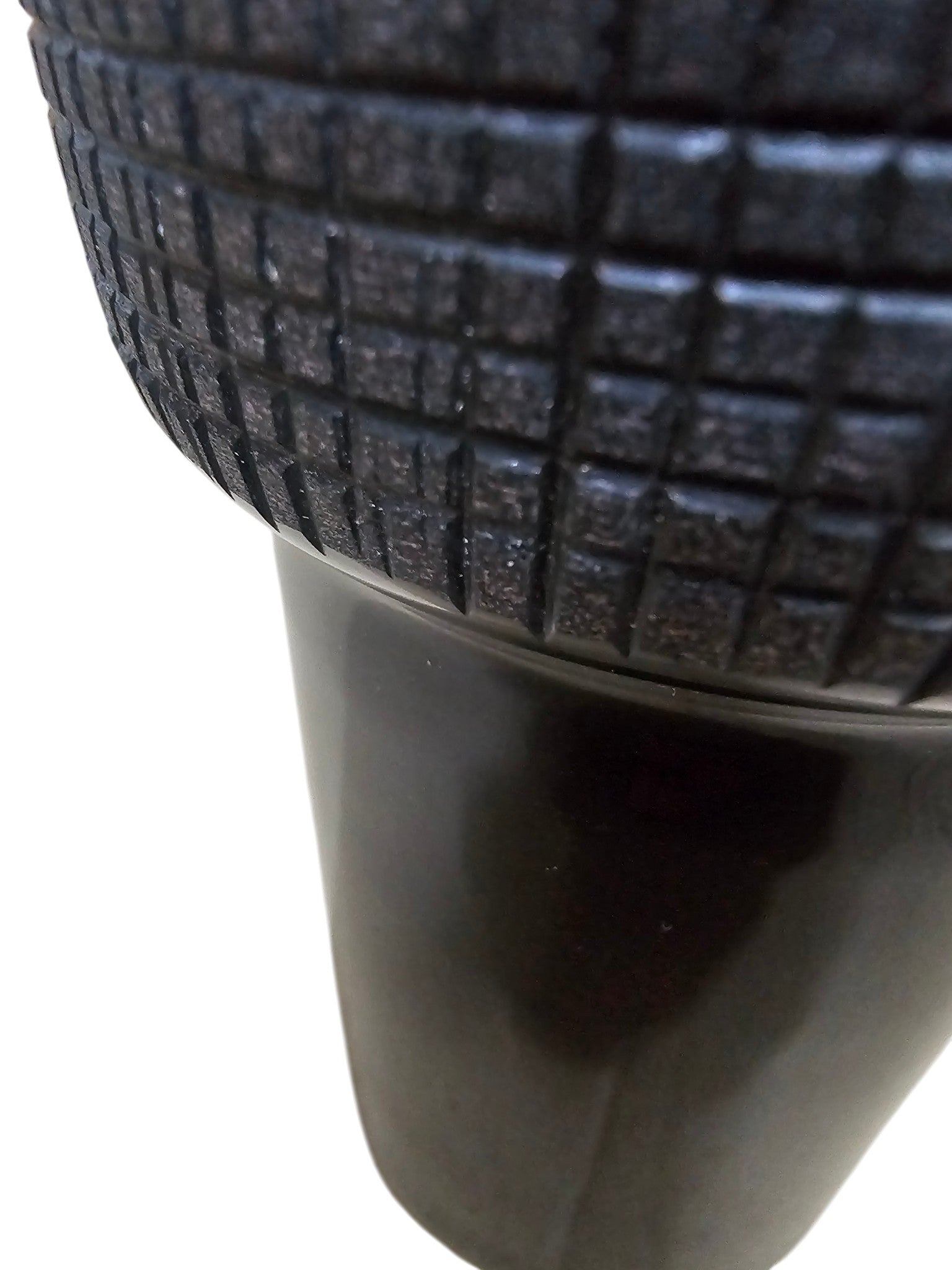 EHAIKA Glass Flower Vase With Checkered Cut Patterned Mushroom Designed – Black Colour (Small)