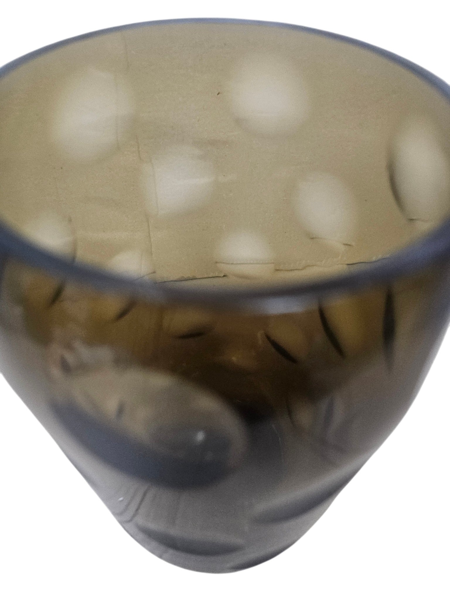 EHAIKA Tall Glass Flower Vase With Moon Cut Patterned, Large Opening Designed - Black Colour