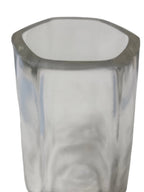 EHAIKA Clear Glass Flower Vase Bowl With Strait Cut Patterned - Diamond Shaped