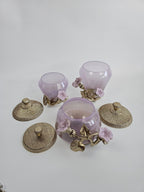 EHAIKA Jar – Enamelled Aluminium Morning Glory Flower With Ombre Lilac Coloured Class