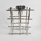 EHAIKA Wine Rack With Elephant Head (Small) - Safari Decorative Serving Tableware