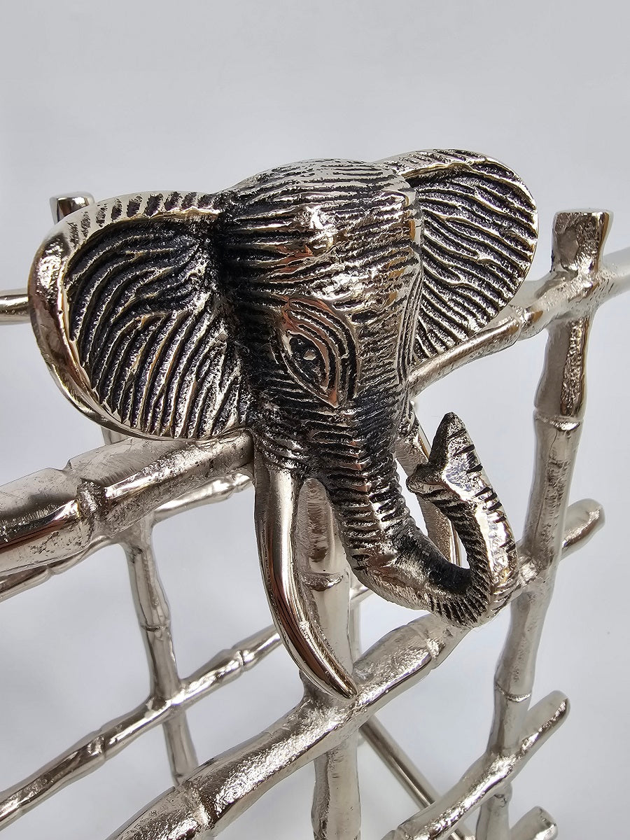 EHAIKA Wine Rack With Elephant Head (Small) - Safari Decorative Serving Tableware