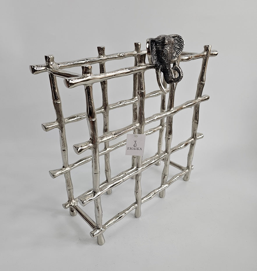 EHAIKA Wine Rack With Elephant Head (Big) - Safari Decorative Serving Tableware