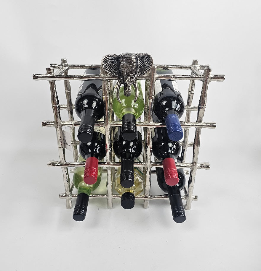 EHAIKA Wine Rack With Elephant Head (Big) - Safari Decorative Serving Tableware