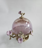 EHAIKA Cake Dome – Enamelled Aluminium Morning Glory Flower With Ombre Lilac Coloured Class