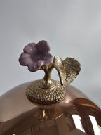 EHAIKA Cake Dome – Enamelled Aluminium Morning Glory Flower With Ombre Lilac Coloured Class