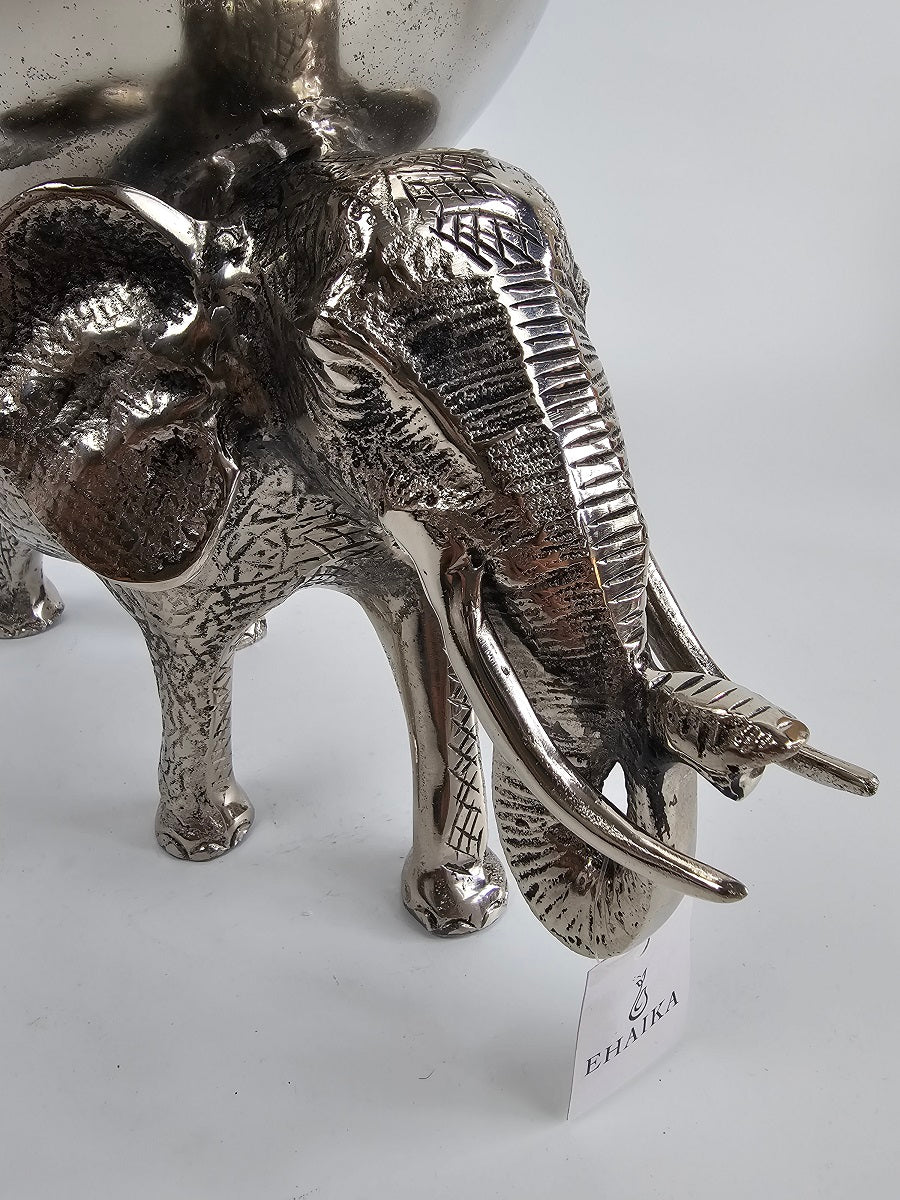 EHAIKA Wine Chiller / Fruits Bowl On Elephant Sculpture - Safari Decorative Serving Tableware - SG Stock