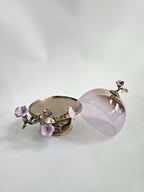 EHAIKA Cake Dome – Enamelled Aluminium Morning Glory Flower With Ombre Lilac Coloured Class