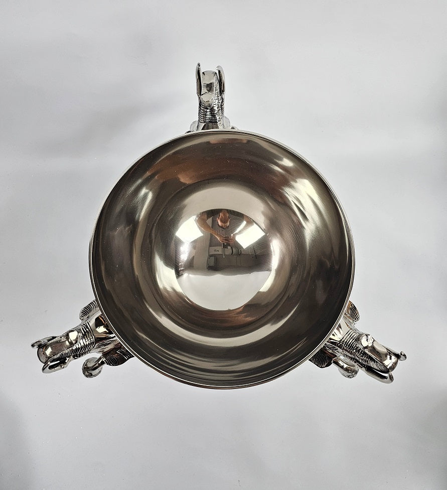 EHAIKA Large Wine Chiller / Fruits Bowl On Elephant Sculpture - Safari Decorative Serving Tableware - SG Stock