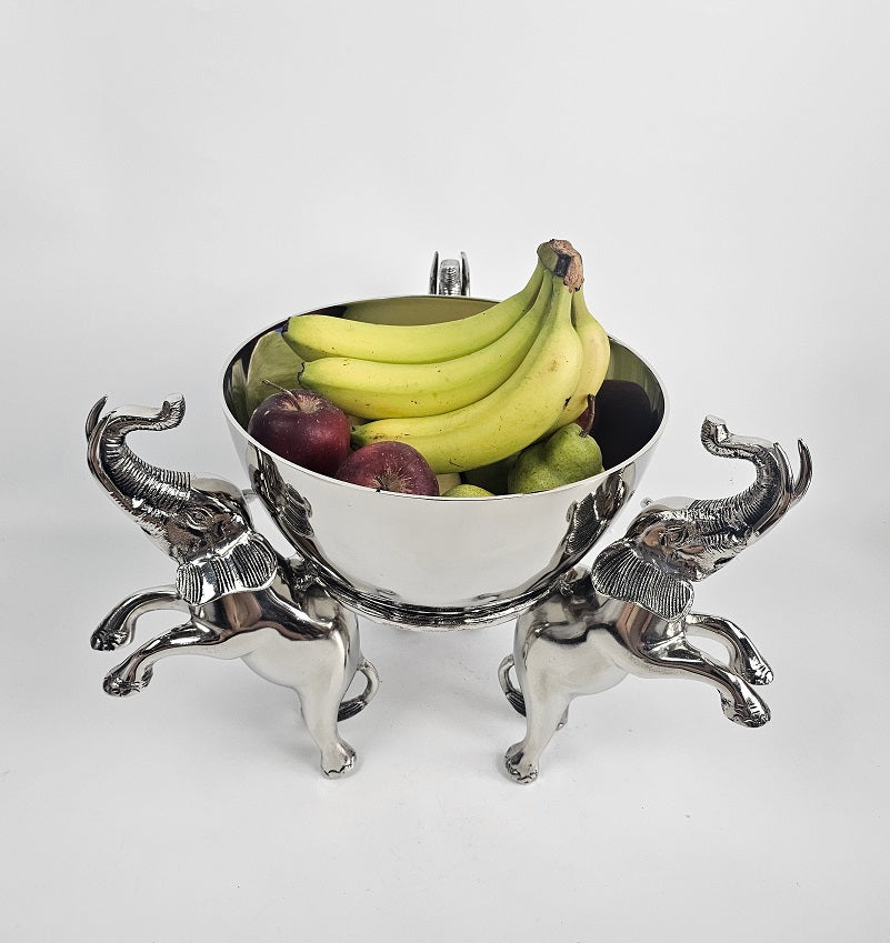 EHAIKA Large Wine Chiller / Fruits Bowl On Elephant Sculpture - Safari Decorative Serving Tableware - SG Stock