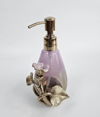EHAIKA Soap Dispenser – Enamelled Aluminium Morning Glory Flower With Ombre Lilac Coloured Class