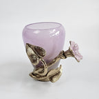 EHAIKA Toothbrush Holder – Enamelled Aluminium Morning Glory Flower With Ombre Lilac Coloured Class