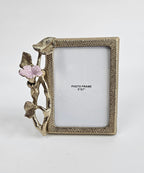 EHAIKA Photo Frame – Enamelled Aluminium Morning Glory Flower With Ombre Lilac Coloured Class