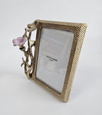 EHAIKA Photo Frame – Enamelled Aluminium Morning Glory Flower With Ombre Lilac Coloured Class