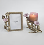 EHAIKA Photo Frame – Enamelled Aluminium Morning Glory Flower With Ombre Lilac Coloured Class