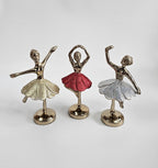 EHAIKA Ballerina Statue (Small - Set of 3) – Home Office Table Top Lady Ballet Dancer Sculpture Display Decoration Gift
