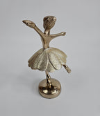 EHAIKA Ballerina Golden Sparkling Colour Statue (Small) – Home Office Table Top Lady Ballet Dancer Sculpture Display Decoration Gift