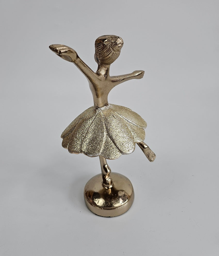 EHAIKA Ballerina Golden Sparkling Colour Statue (Small) – Home Office Table Top Lady Ballet Dancer Sculpture Display Decoration Gift