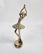 EHAIKA Ballerina Elegance Golden Colour Statue (Big) – Home Office Table Top Lady Ballet Dancer Sculpture Display Decoration Gift